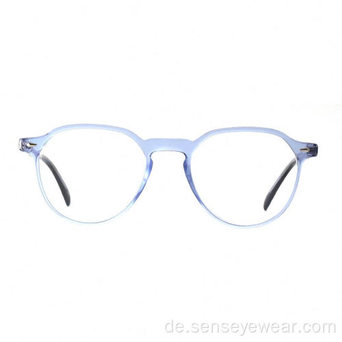 Runde Damendesigner Öko -Acetat optische Brille Rahmen
